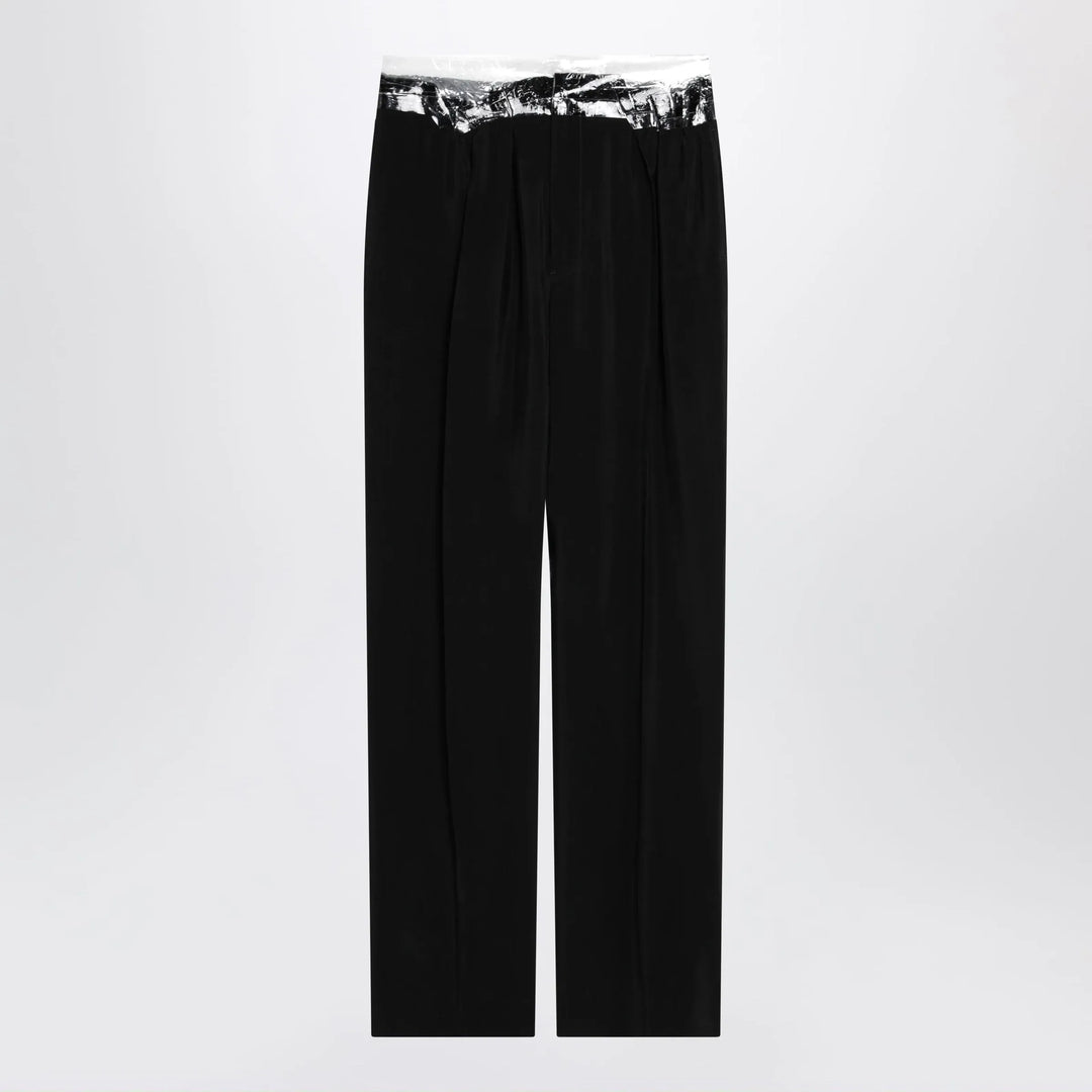 Maison Margiela - Black pants with tape-detail waistband Brand Apparel &amp; Accessories > Clothing > Pants 40  IT