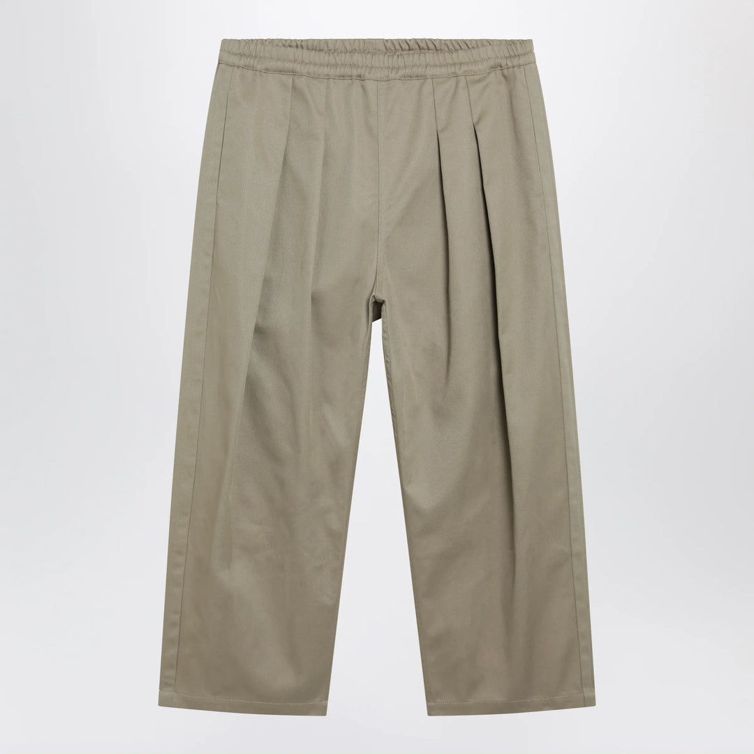 Maison Margiela - Low-crotch cotton gabardine trousers in beige Brand Apparel &amp; Accessories > Clothing > Pants