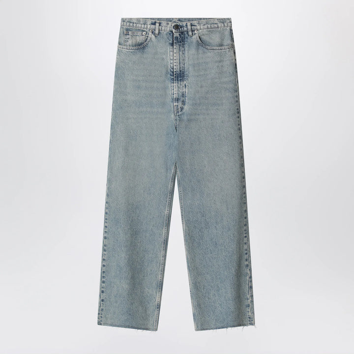 Maison Margiela - Wide-leg jeans in cotton in ice blue Brand Apparel &amp; Accessories > Clothing > Pants 26