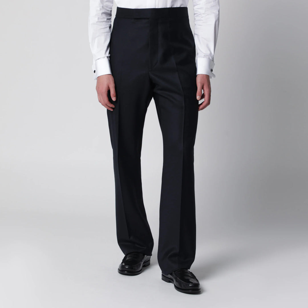 Thom Browne - Navy blue wool trousers Brand Apparel &amp; Accessories > Clothing > Pants 2