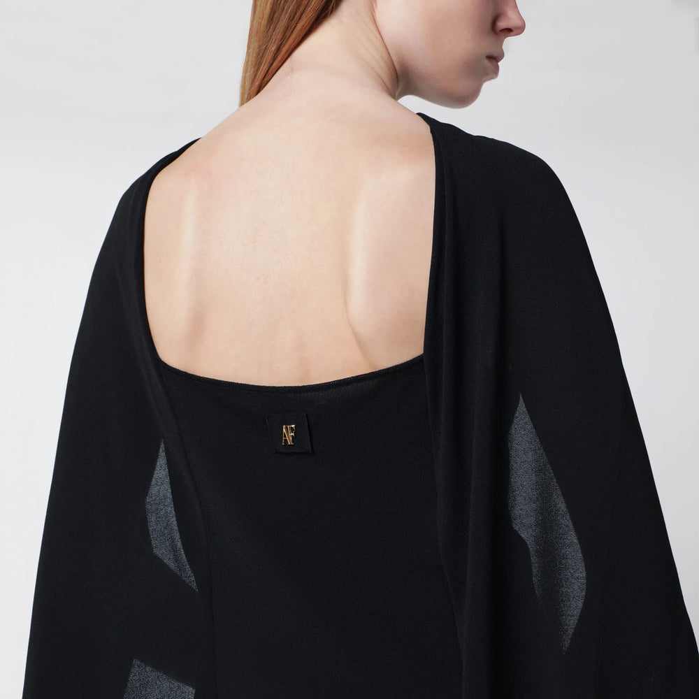 Alberta Ferretti - Black top with chiffon sleeves Brand Apparel & Accessories > Clothing > Shirts & Tops 44  IT