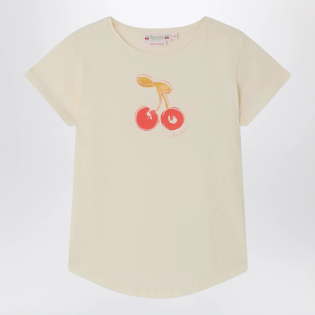 Bonpoint - Aada écru T-shirt with cherry print Brand Apparel & Accessories > Clothing > Shirts & Tops 4