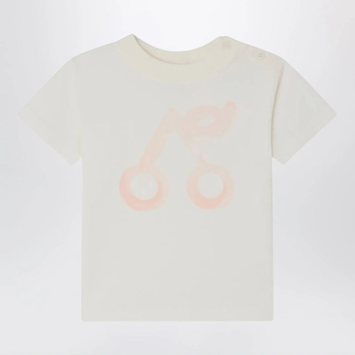 Bonpoint - Cai white T-shirt with cherry print Brand Apparel &amp; Accessories > Clothing > Shirts &amp; Tops