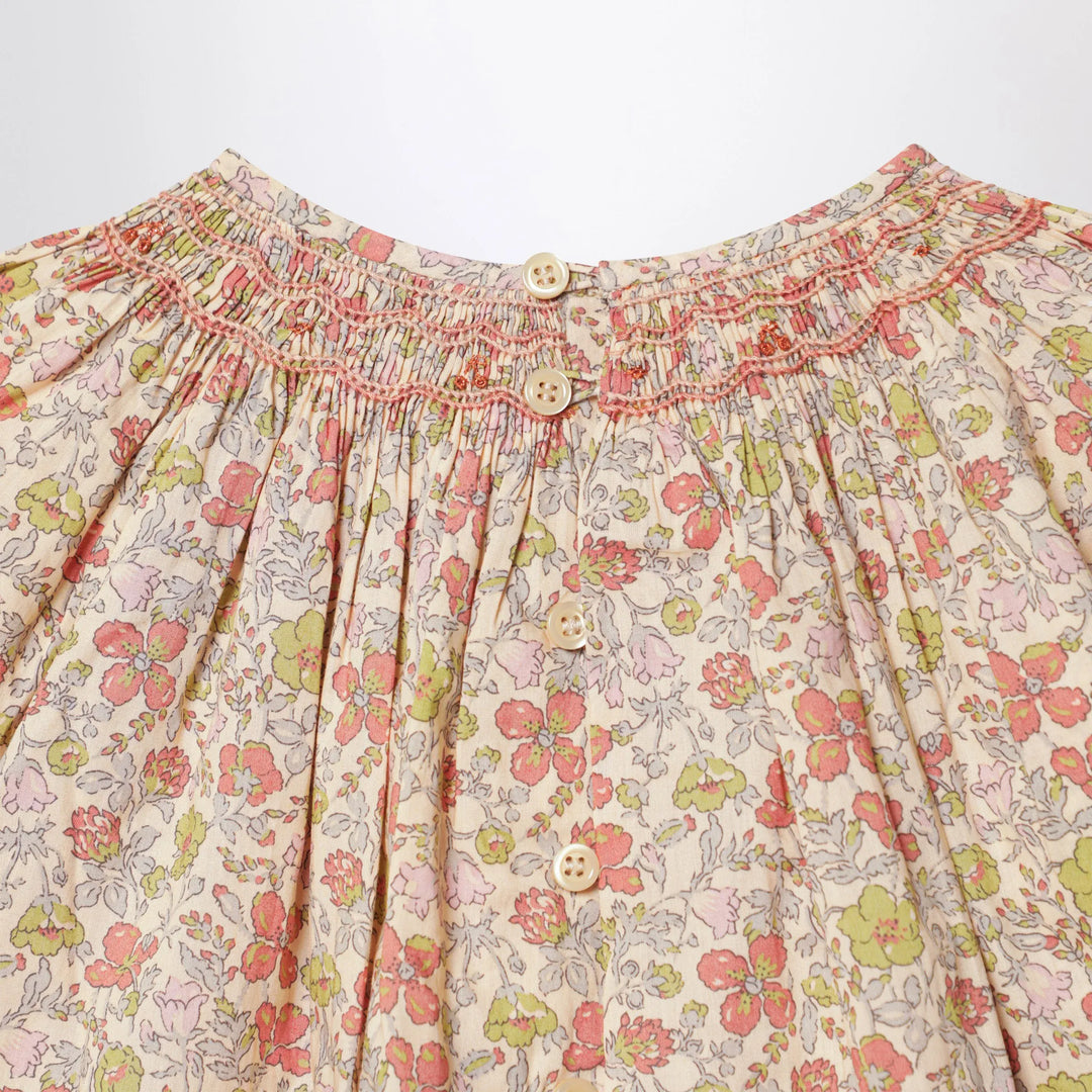 Bonpoint - Pink Liberty fabric shirt Brand Apparel &amp; Accessories > Clothing > Shirts &amp; Tops