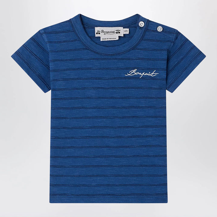 Bonpoint - Tom blue striped T-shirt Brand Apparel &amp; Accessories > Clothing > Shirts &amp; Tops 2A
