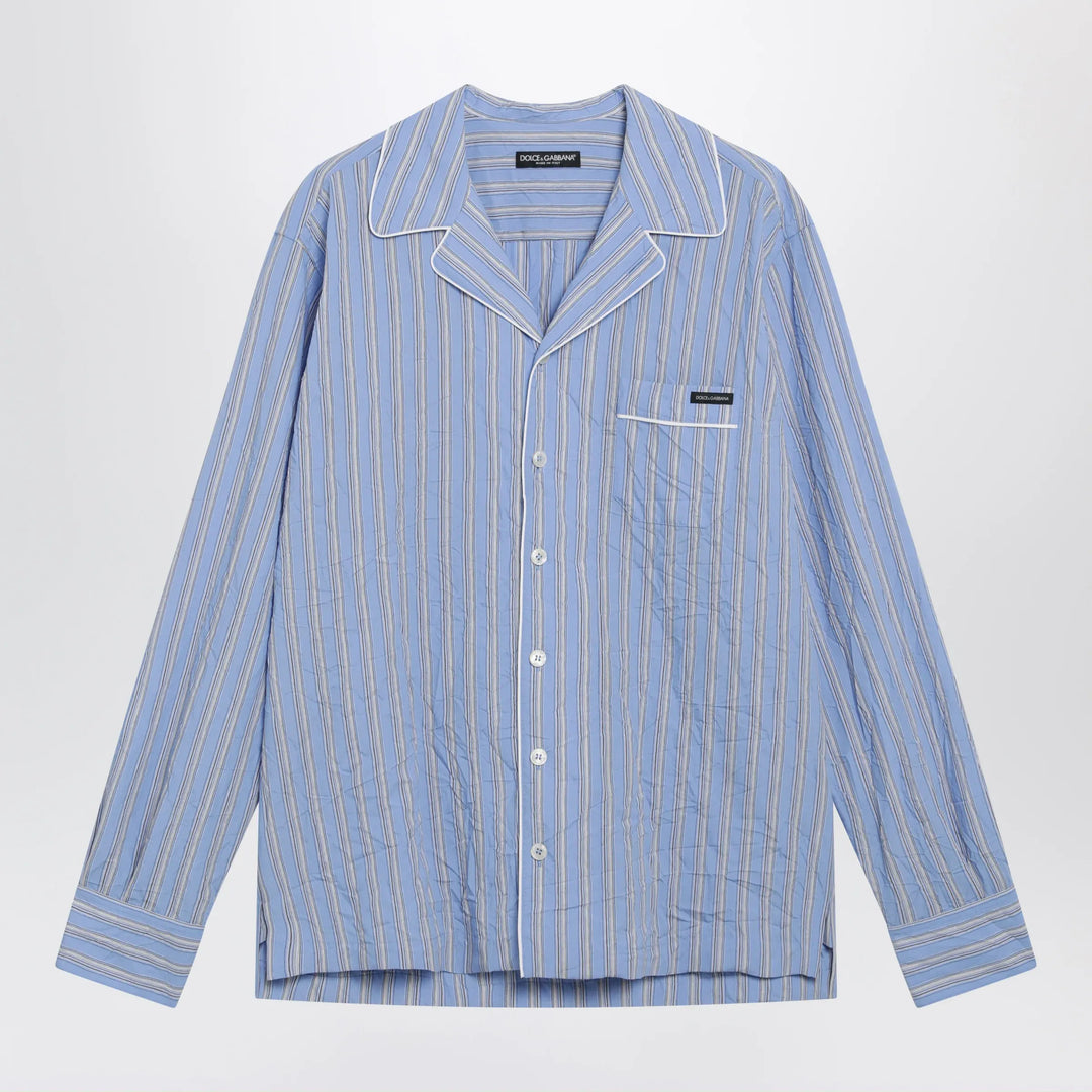 Dolce&amp;Gabbana - Vanity striped froissé shirt in multicolour Brand Apparel &amp; Accessories > Clothing > Shirts &amp; Tops 40