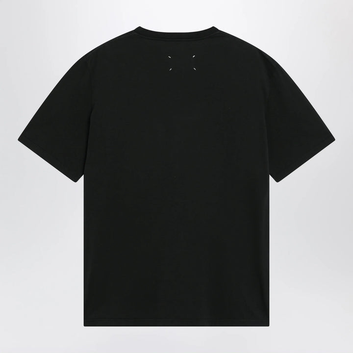 Maison Margiela - Taped cotton jersey T-shirt in black Brand Apparel &amp; Accessories > Clothing > Shirts &amp; Tops