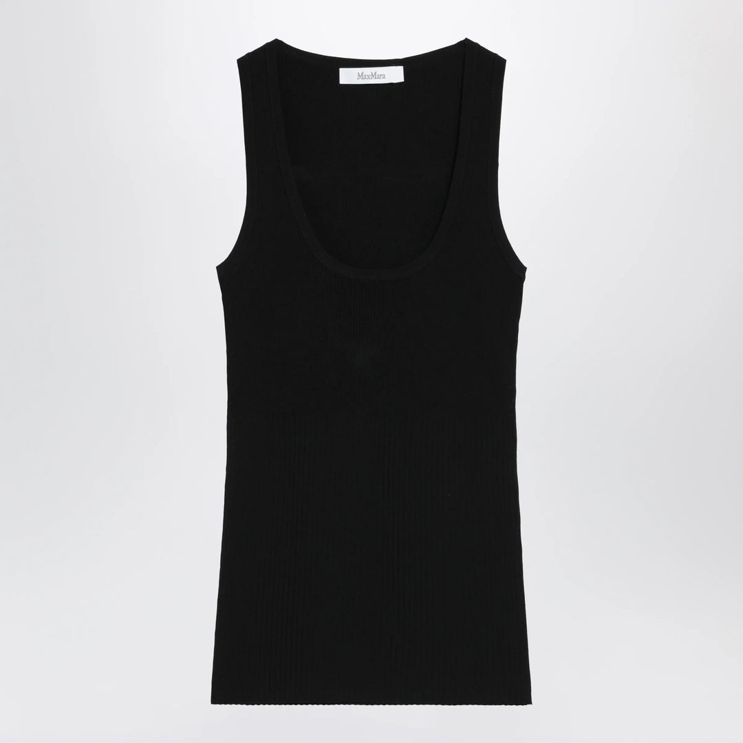 Max Mara - Black ribbed tank top Brand Apparel &amp; Accessories > Clothing > Shirts &amp; Tops XS