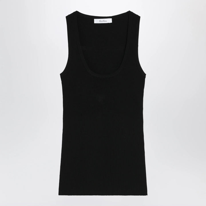 Max Mara - Black ribbed tank top Brand Apparel &amp; Accessories > Clothing > Shirts &amp; Tops XS