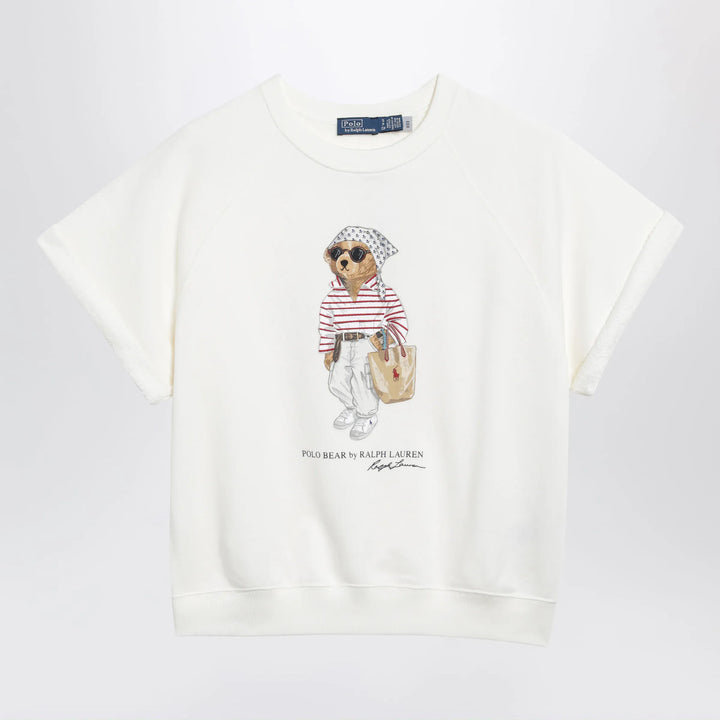 Polo Ralph Lauren - Ivory Polo Bear short-sleeve cotton sweatshirt Brand Apparel &amp; Accessories > Clothing > Shirts &amp; Tops XS