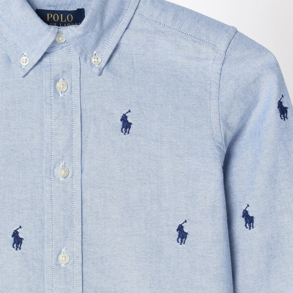 Polo Ralph Lauren - Light blue button-down shirt with logos Brand Apparel & Accessories > Clothing > Shirts & Tops 6