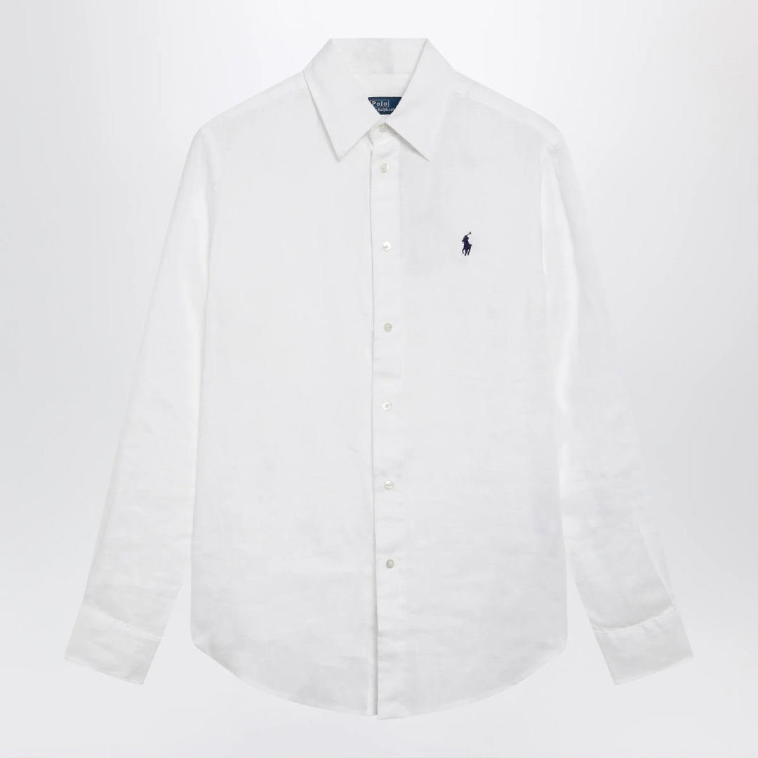 Polo Ralph Lauren - White linen Classic-Fit shirt Brand Apparel & Accessories > Clothing > Shirts & Tops S