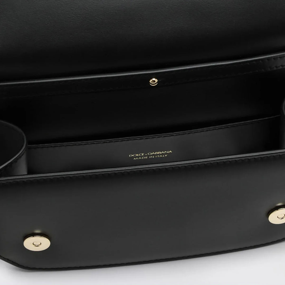 Dolce&amp;Gabbana - 3.5 leather shoulder bag in black Brand Apparel &amp; Accessories TU