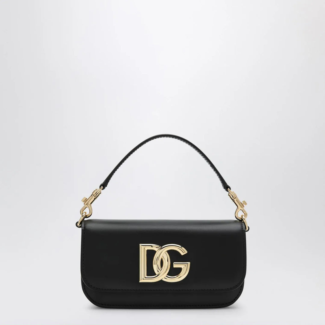 Dolce&amp;Gabbana - 3.5 leather shoulder bag in black Brand Apparel &amp; Accessories TU