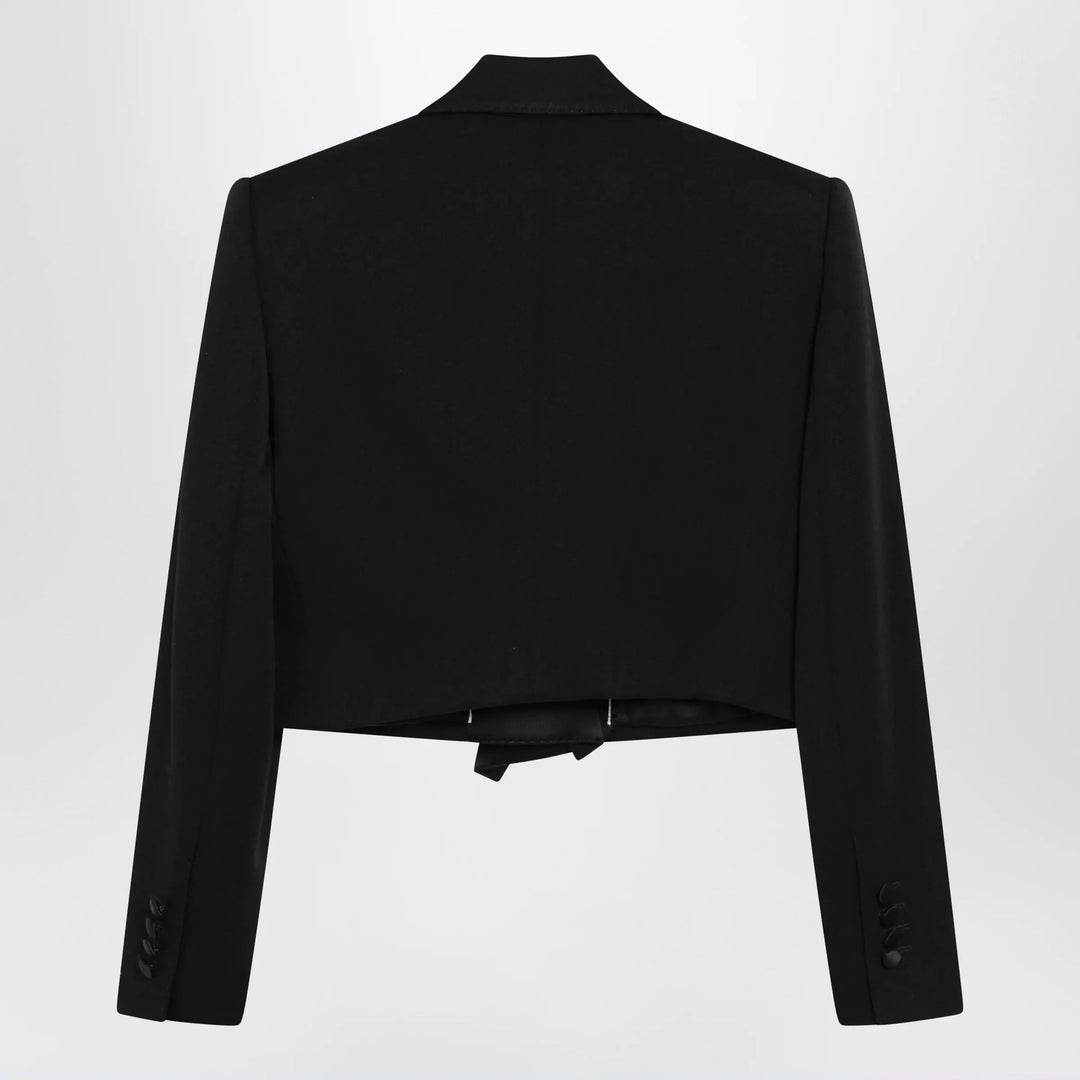 Dolce&amp;Gabbana - Black wool gabardine spencer tuxedo Brand Apparel &amp; Accessories 40  IT