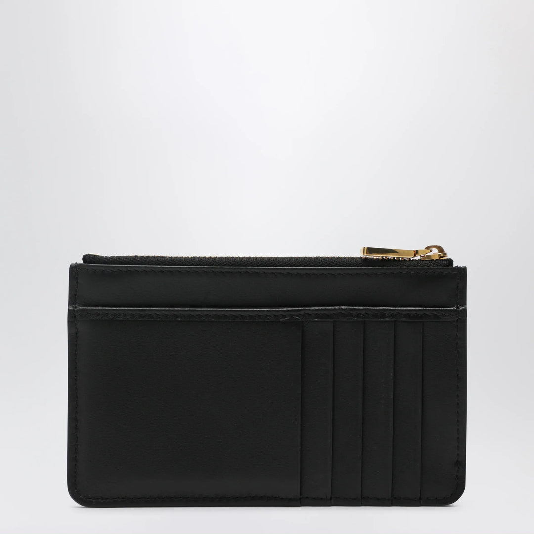 Dolce&amp;Gabbana - Calfskin leather card holder with DG logo in black Brand Apparel &amp; Accessories TU