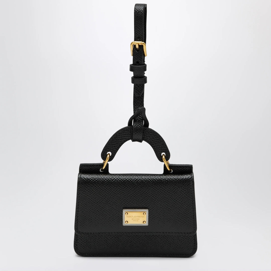 Dolce&amp;Gabbana - Dauphine-printed calfskin card holder in black Brand Apparel &amp; Accessories TU