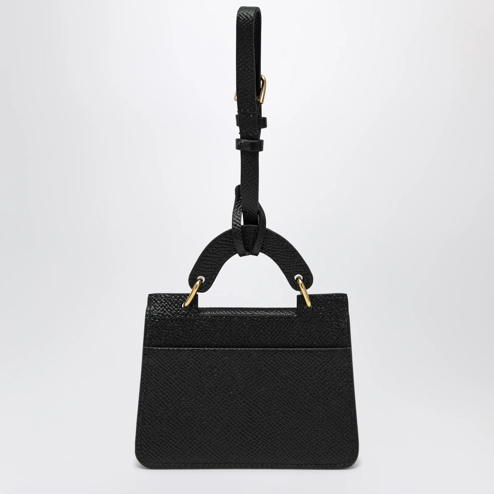 Dolce&Gabbana - Dauphine-printed calfskin card holder in black Brand Apparel & Accessories TU