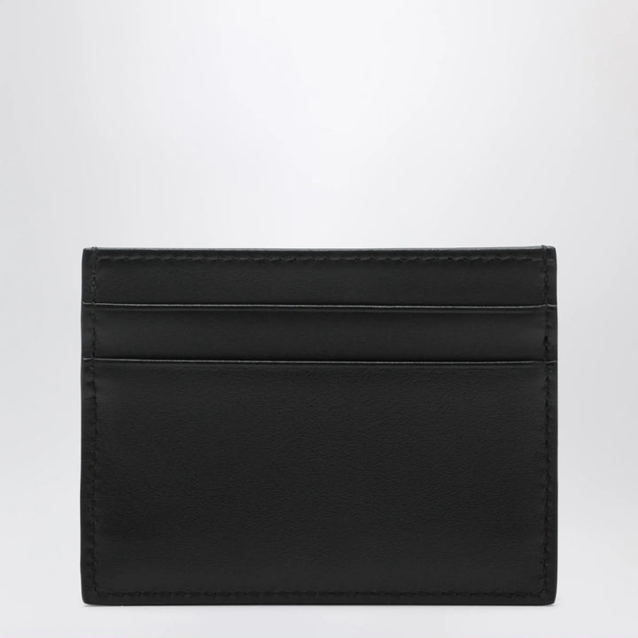 Dolce&amp;Gabbana - DG Intrecciato card holder with woven logo in calfskin, black Brand Apparel &amp; Accessories TU