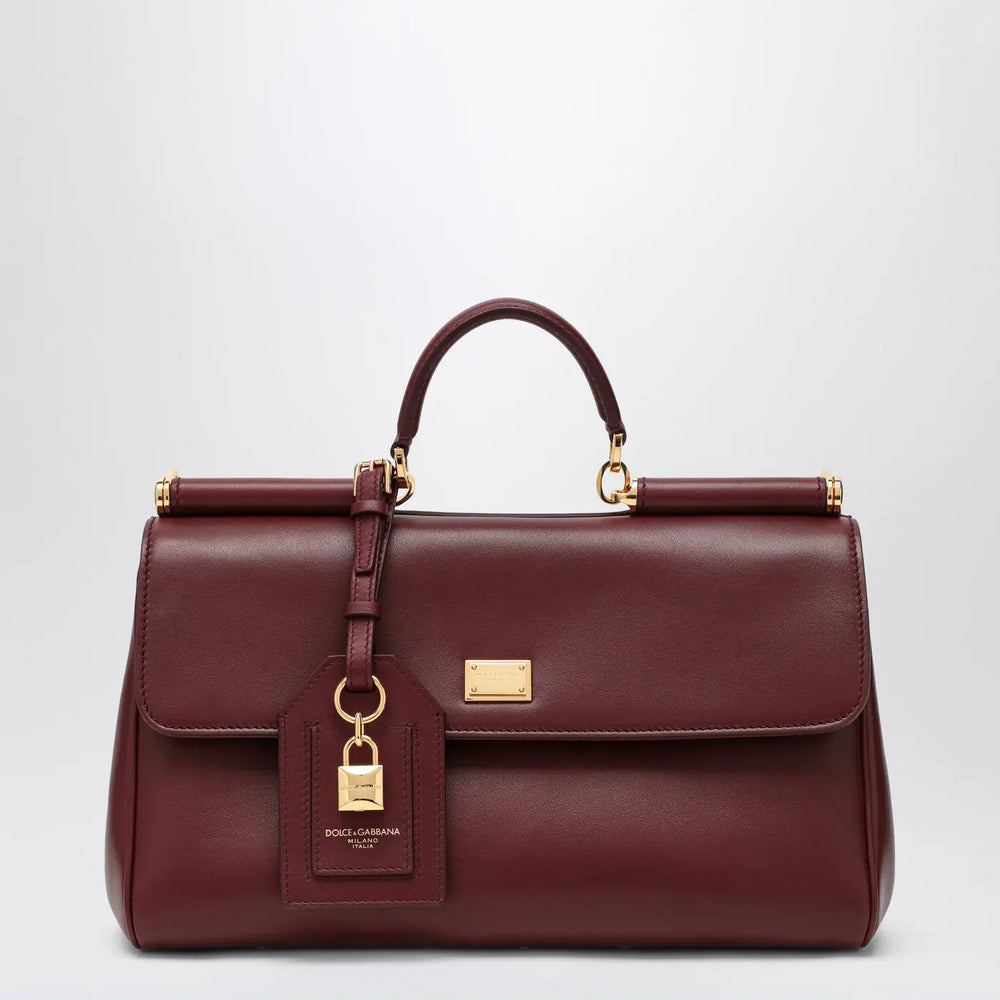 Dolce&Gabbana - My Sicily handbag in burgundy leather Brand Apparel & Accessories TU