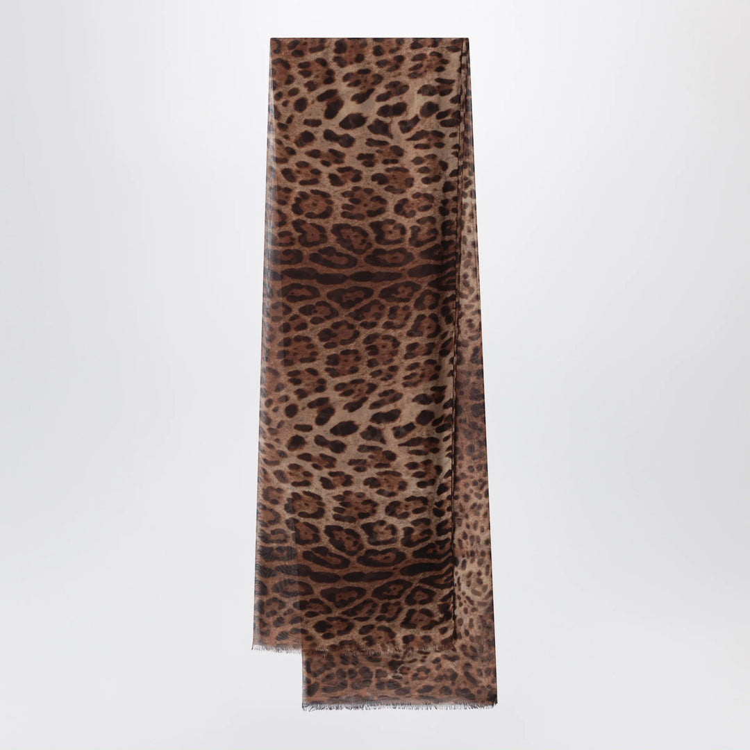 Dolce&amp;Gabbana - Silk stole with leopard print Brand Apparel &amp; Accessories TU