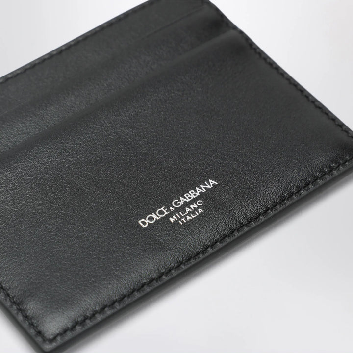 Dolce&amp;Gabbana - Woven plongé calfskin card holder in black Brand Apparel &amp; Accessories TU