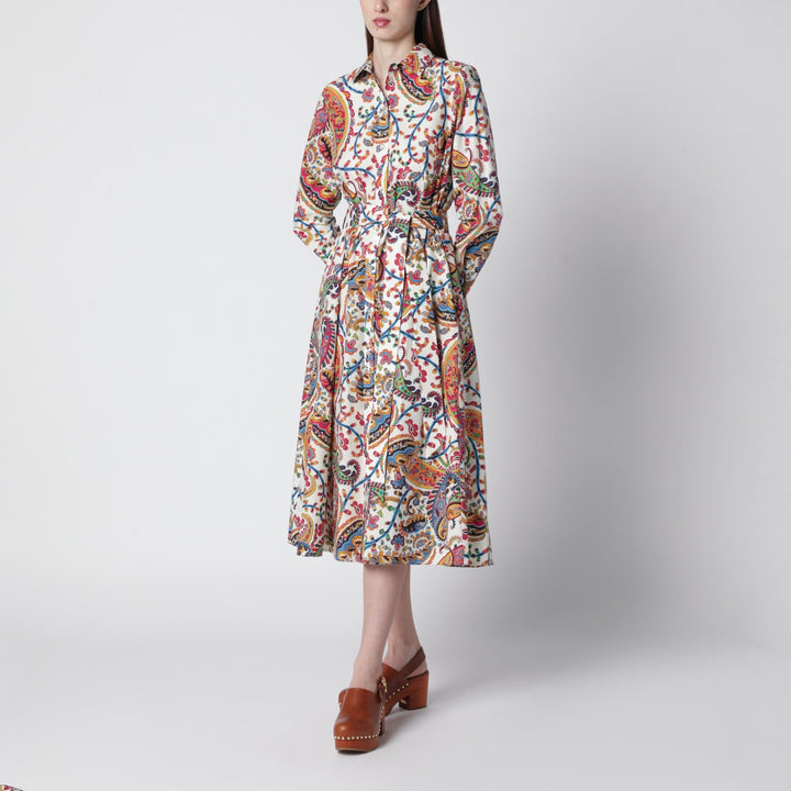 Apparel &amp; Accessories ETRO - Midi cotton dress with paisley print Brand