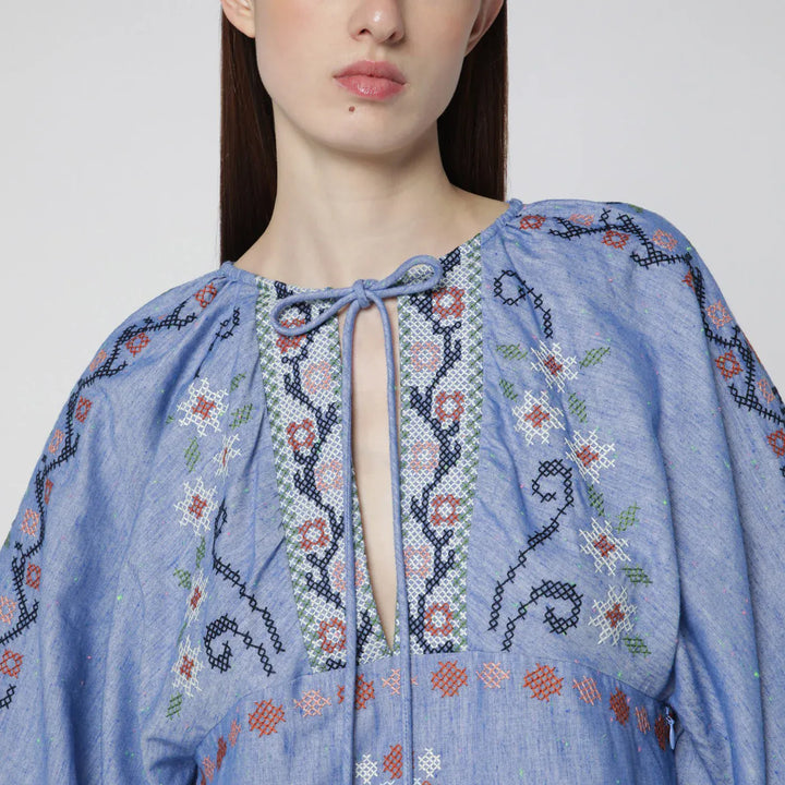 FARM Rio - Light blue Blue Garden Tapestry midi dress Brand Apparel &amp; Accessories XS