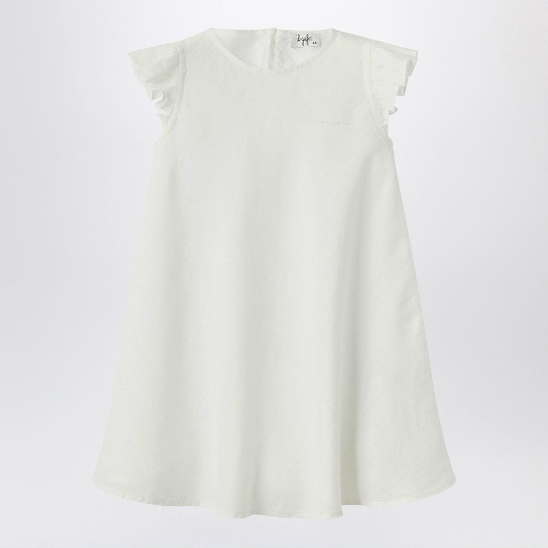 Apparel &amp; Accessories 6 Il Gufo - White linen dress with ruffles Brand