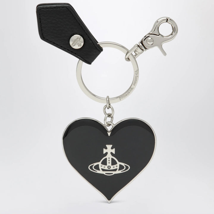 Vivienne Westwood - Mirror Heart Orb heart keyring in iron, black Brand Apparel &amp; Accessories > Jewelry U
