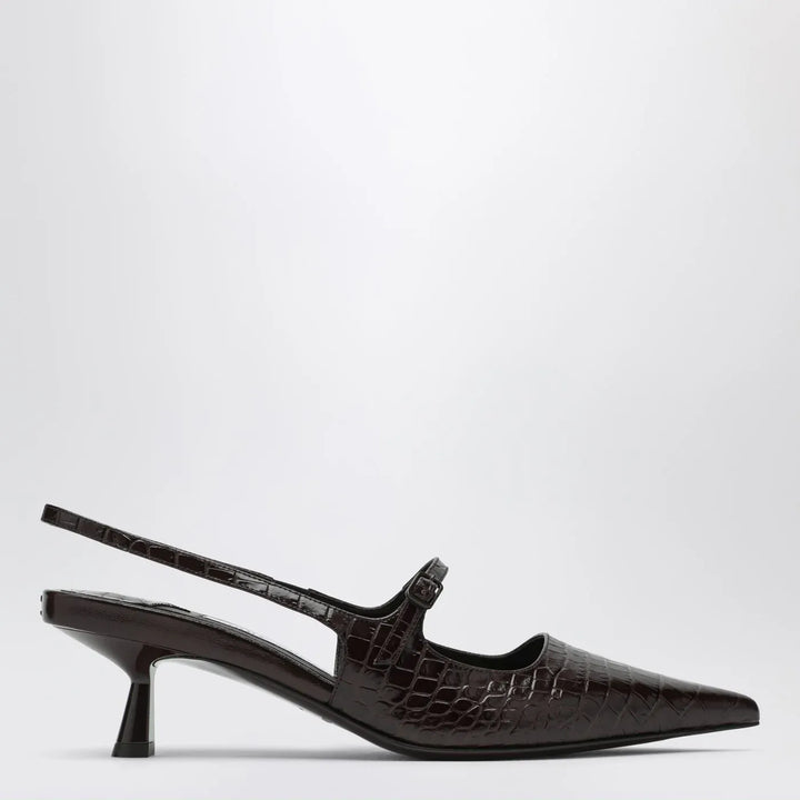 Jimmy Choo - Didi 45 brown crocodile effect neckline Brand Apparel &amp; Accessories 41 IT