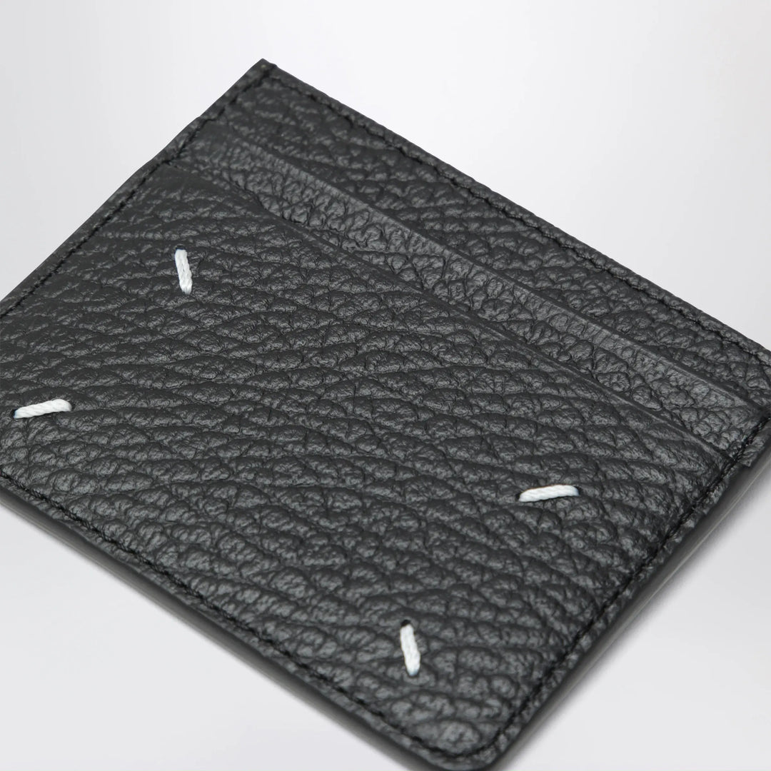 Maison Margiela - Black Four Stitches calfskin card holder Brand Apparel &amp; Accessories U
