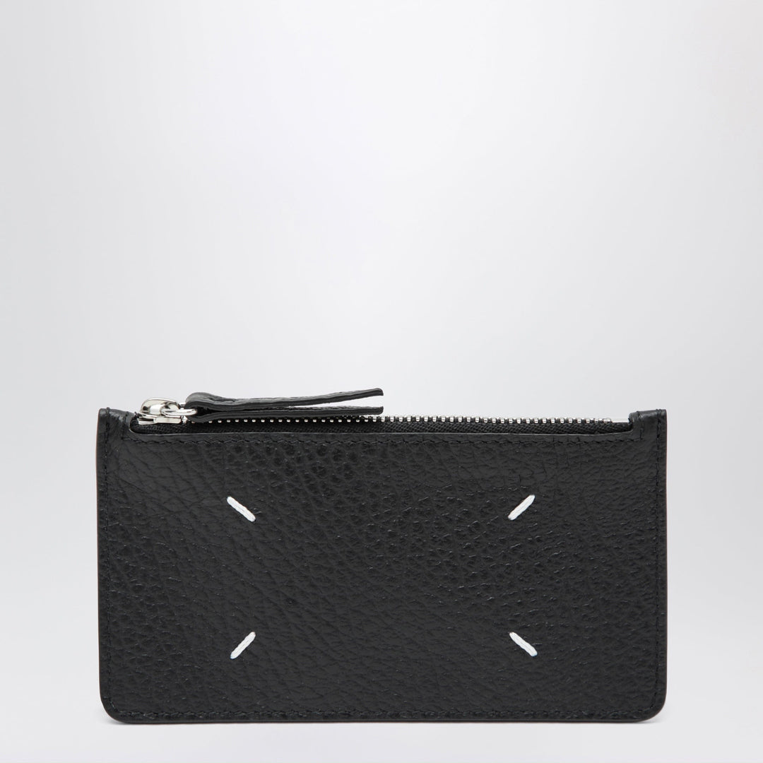 Apparel & Accessories TU Maison Margiela - Black Four Stitches Zip Cardholder Brand