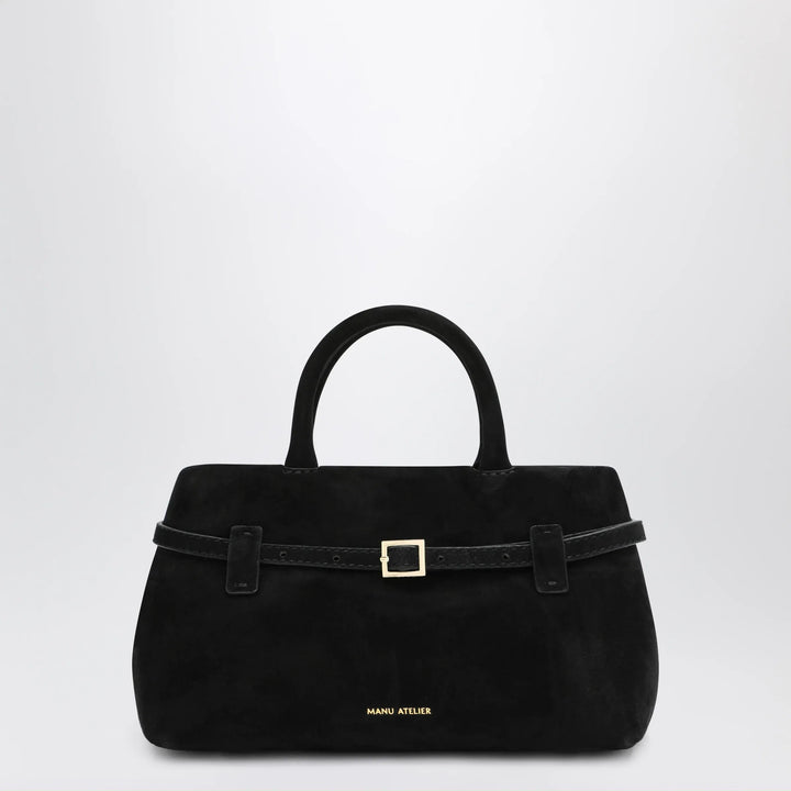 Manu Atelier - Le Cambon 25 black suede bag Brand Apparel &amp; Accessories U