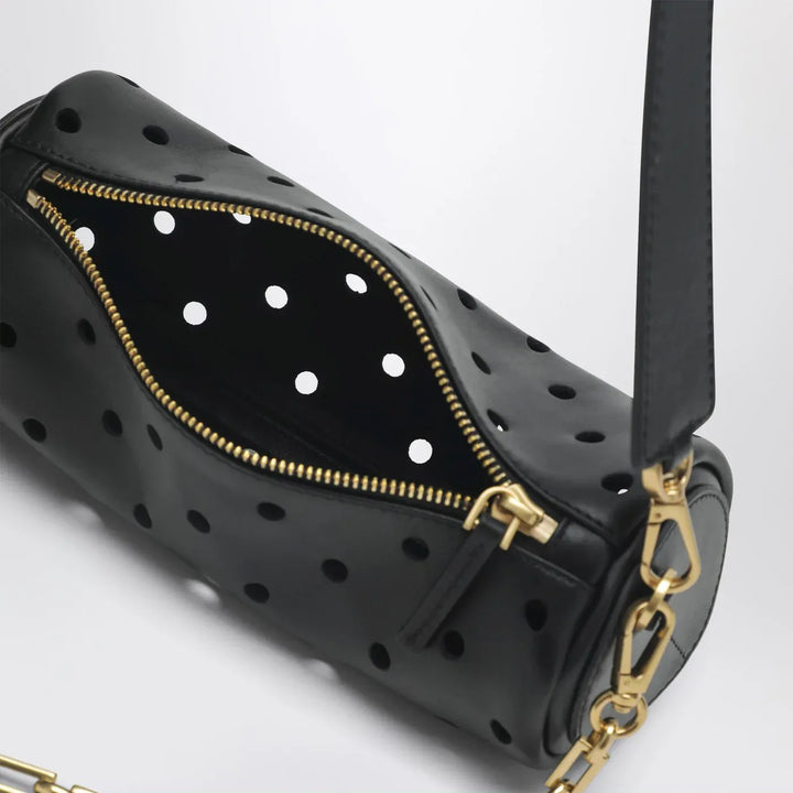 Manu Atelier - Mini Cylinder bag in perforated black leather Brand Apparel &amp; Accessories TU