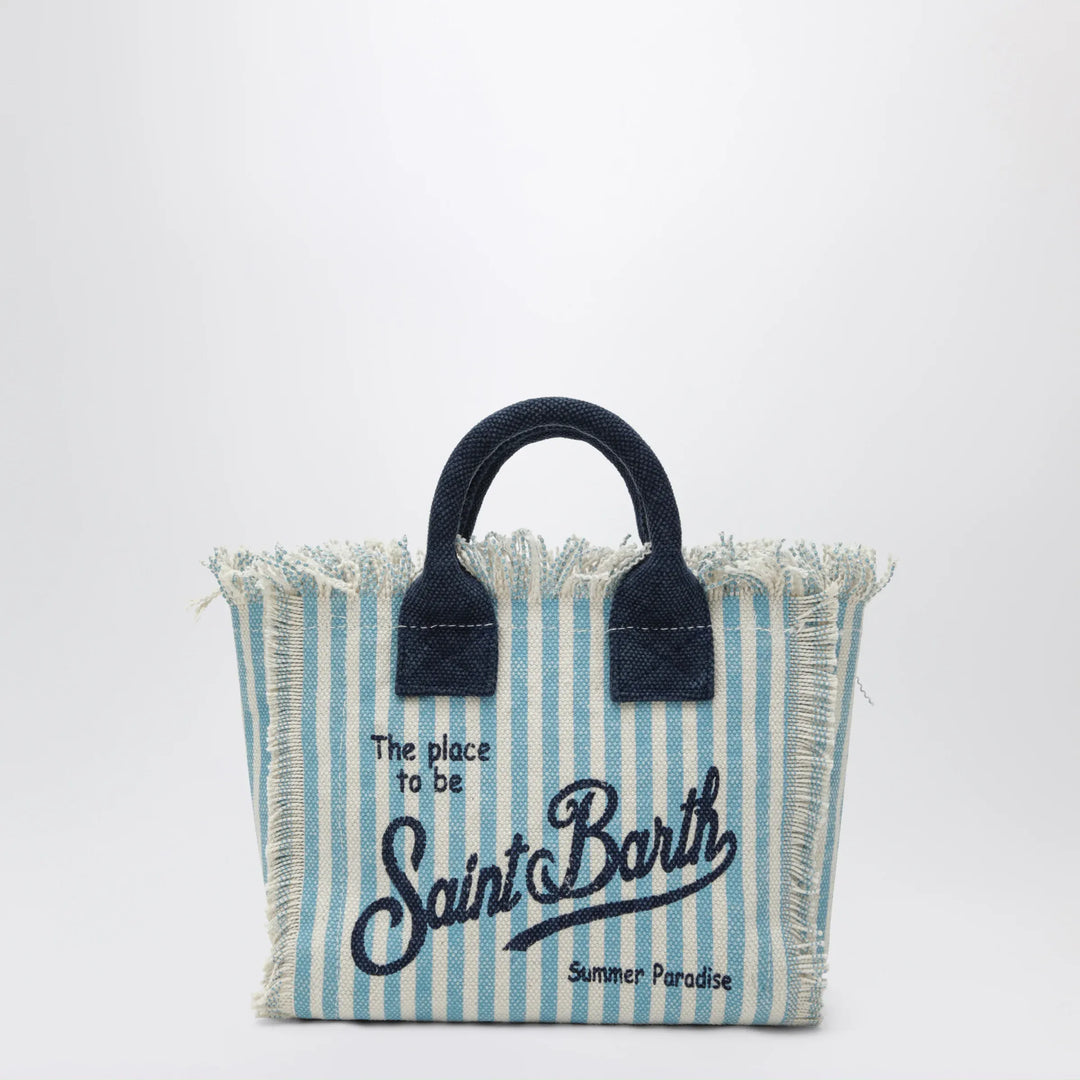 MC2 Saint Barth - Colette striped white/light blue bag Brand Apparel &amp; Accessories TU