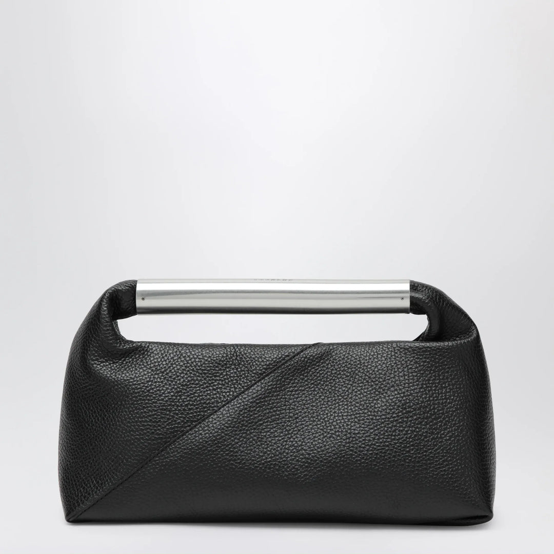 MM6 Maison Margiela - Japanese Jewel Handle handbag in grained calf leather, black Brand Apparel &amp; Accessories TU