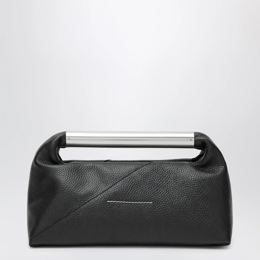 MM6 Maison Margiela - Japanese Jewel Handle handbag in grained calf leather, black Brand Apparel &amp; Accessories TU