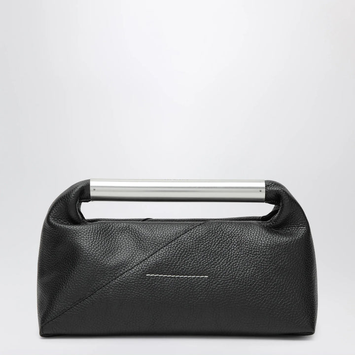 MM6 Maison Margiela - Japanese Jewel Handle handbag in grained calf leather, black Brand Apparel &amp; Accessories TU