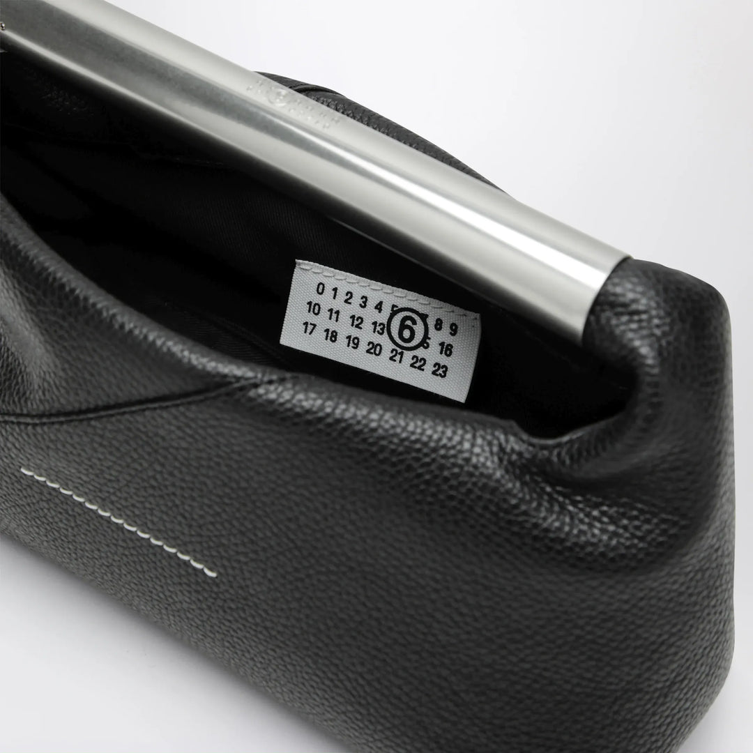 MM6 Maison Margiela - Japanese Jewel Handle handbag in grained calf leather, black Brand Apparel &amp; Accessories TU