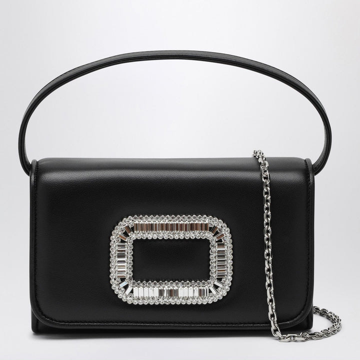 Apparel &amp; Accessories TU ROGER VIVIER - Black leather Micro Pilgrim bag Brand