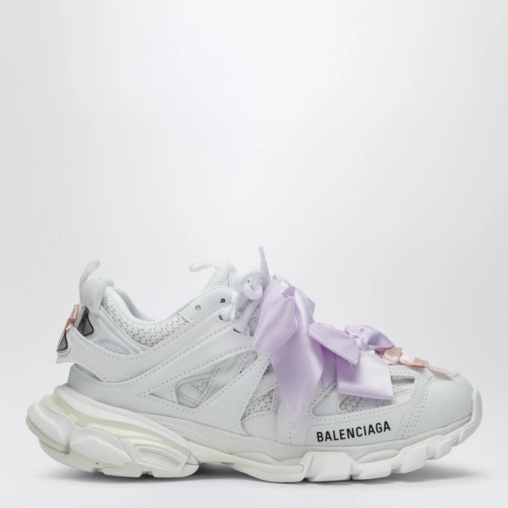 Balenciaga - Track Bow Sneakers in mixed materials, white and pink Brand Apparel &amp; Accessories > Shoes 36 IT