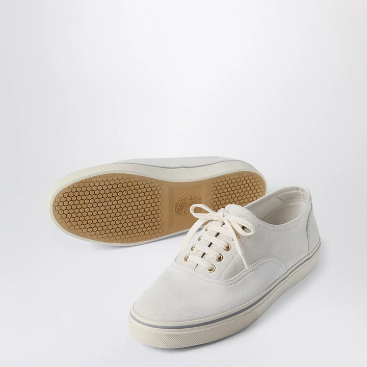 Brunello Cucinelli - White suede calfskin sneakers Brand Apparel &amp; Accessories > Shoes 42 IT