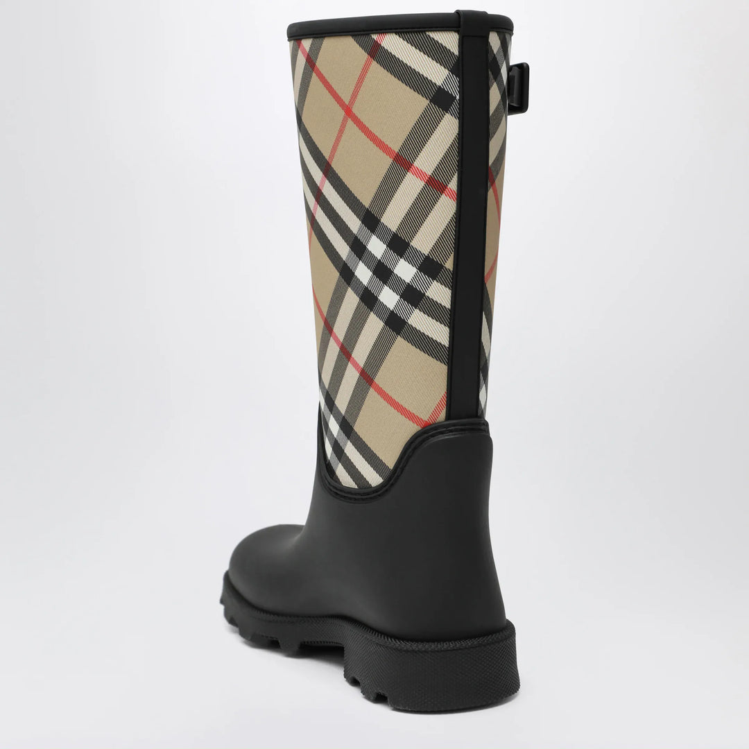 Burberry - Tall black Marsh Stamp rubber boots Brand Apparel &amp; Accessories > Shoes