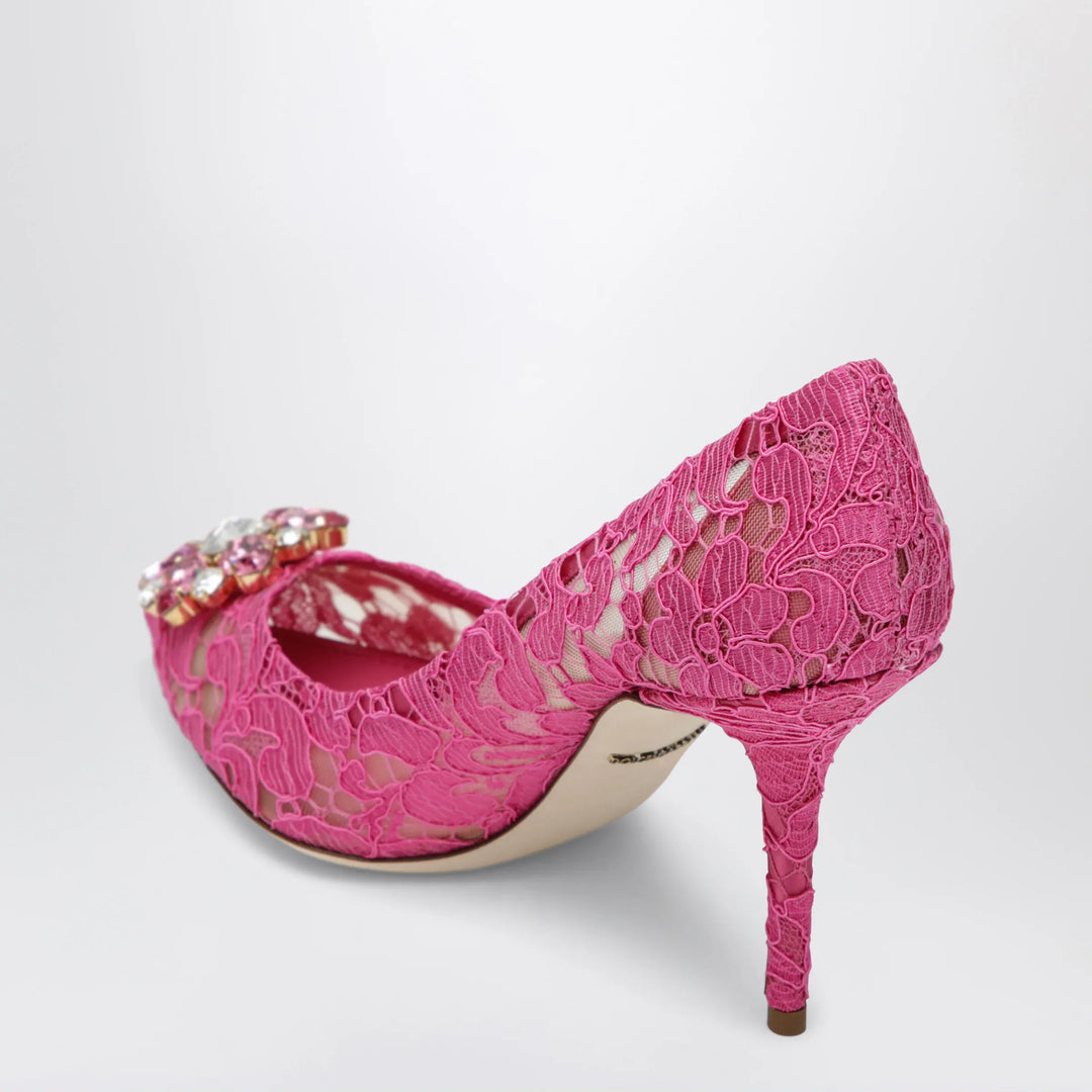 Dolce&amp;Gabbana - Bellucci lace pumps with crystals in fuchsia Brand Apparel &amp; Accessories > Shoes