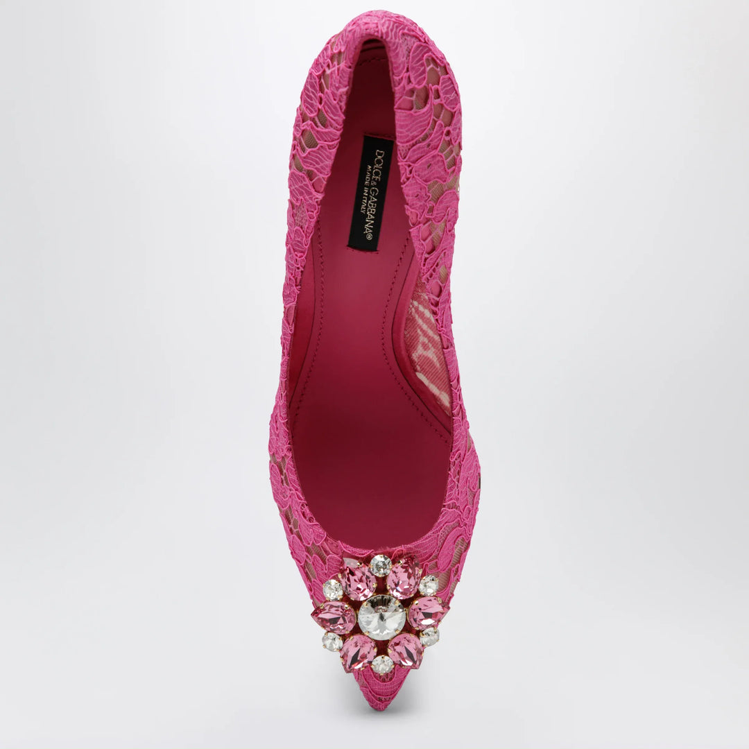 Dolce&amp;Gabbana - Bellucci lace pumps with crystals in fuchsia Brand Apparel &amp; Accessories > Shoes
