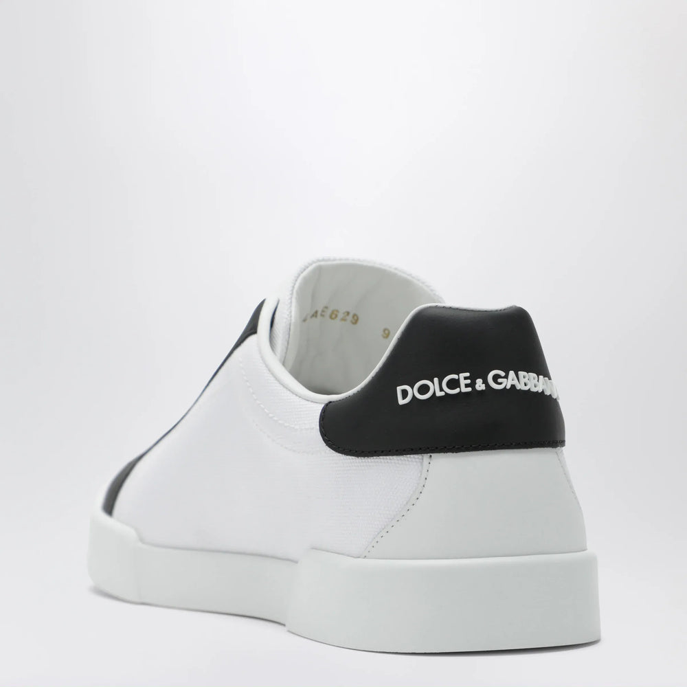 Dolce&Gabbana - Portofino Light Strobel Sneakers in canvas and white/black leather Brand Apparel & Accessories > Shoes