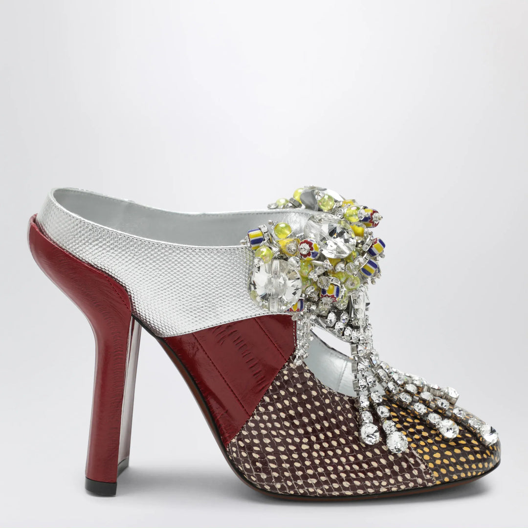 Dries Van Noten - Patchwork leather mules with decoration Brand Apparel & Accessories > Shoes 37 IT