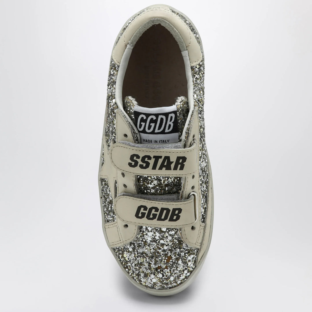 Golden Goose - Old School sneaker in platinum/cream glitter Brand Apparel &amp; Accessories > Shoes
