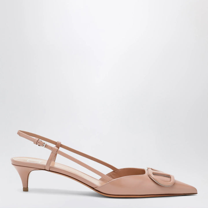 Valentino Garavani - Cinnamon pink VLogo Signature patent leather slingback pumps Brand Apparel &amp; Accessories > Shoes 36 IT